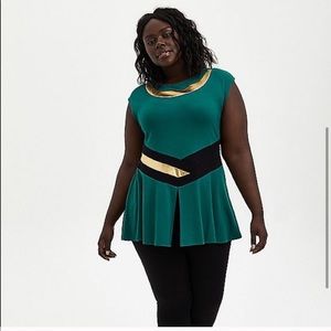 Torrid LOKI peplum top size 5 5X 28